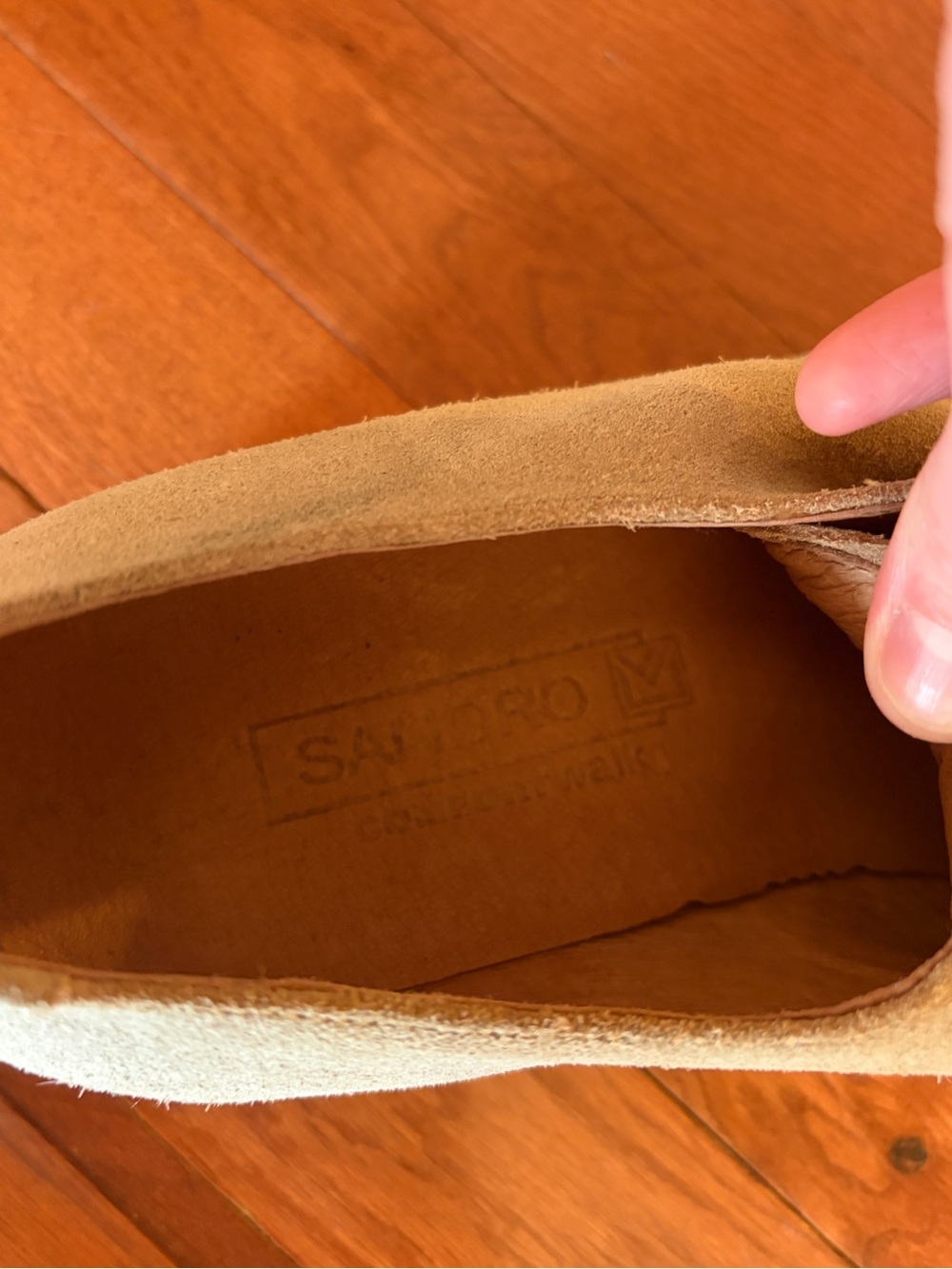 Sandro Beige Suede Derby Shoes - Picture 7 of 8